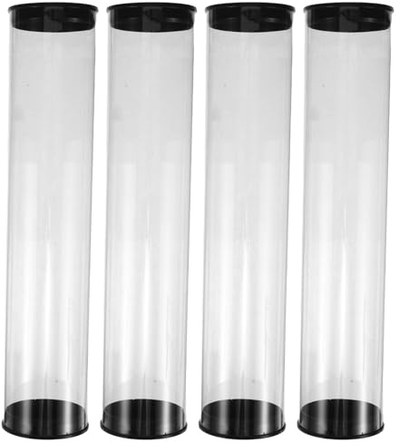 Gogogmee 4 Pezzi Contenitore Trasparente per Palline da Golf Tubo Rigido con Protezione Antiurto e Antiscivolo Organizer Portatile per Esposizione e Stoccaggio Sicuro da Palline per Casa e