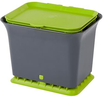 Full Circle Fresh Air Compost Collector, Green Slate