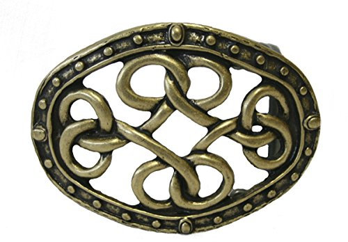 Dark Dreams Gothic Mittelalter Buckle Gürtelschnalle Keltische Knoten Schnalle für Gürtel in altmessing