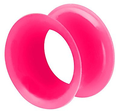 Piercingfaktor Flesh Tunnel Hoher dünner Rand Flexibel Weich Farbig