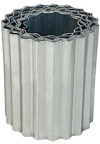 Selections Galvanised Steel Lawn Edging Corrugated Heavy Duty Garden Edge 5m