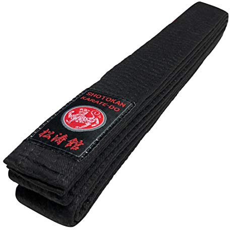 Budodrake Shotokan Karategürtel Silver Edition 100% Cotton schwarz (240)