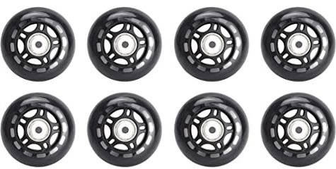 SSCYHT Packung mit 8 Inline Skate Ersatzräder mit ABEC-7 Lagern 76 mm 80 mm 82A PU Rollen für EIN Paar Inliner,80mm