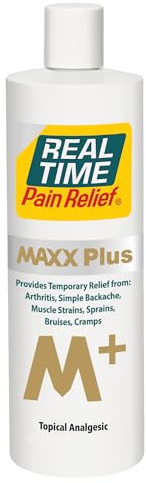 Real Time Pain Relief MAXX Plus - 12oz Bottle | Intensive Formula with 19 Natural Ingredients Including Hemp Seed Oil | Fast-Acting Relief for Muscle Pain, Arthritis, Backaches, and More