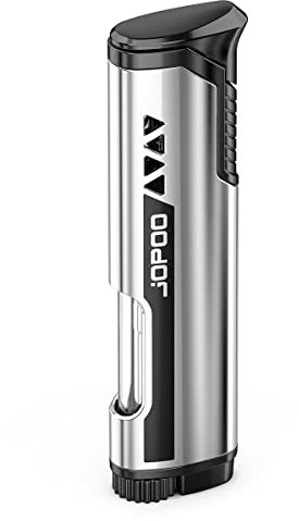 JOPOO Sturmfeuerzeug Jetflamme Jet Feuerzeug Gas Nachfüllbar Outdoor (Verkauft ohne Gas)