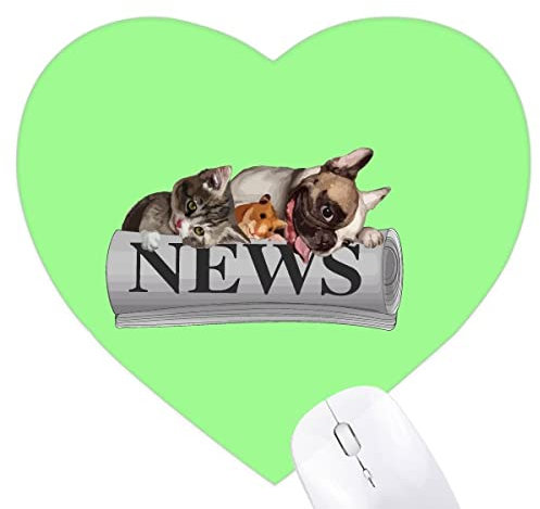 Roll Newspaper Pet Group Art Deco Fashion Heart Mousepad Rubber Mat Game Office