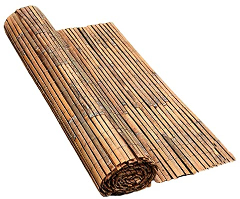 Sasons® Quality Bamboo Fencing Screen Roll Panel Natural Slated Fence Screening Best for Outdoor Garden Privacy Wooden Fence Walls Sun Wind Shield Protection [ 1.8 x 4 Meter ]