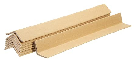 PATIKIL 24 Stück Verstellbarer Papp Eckenschutz, 300x30mm L-förmiger Kantenschutz für optimale Ladungssicherung, Schutz für Große Bilderrahmen, Verpackung, Kartons Umzug & Versand (Gelb)