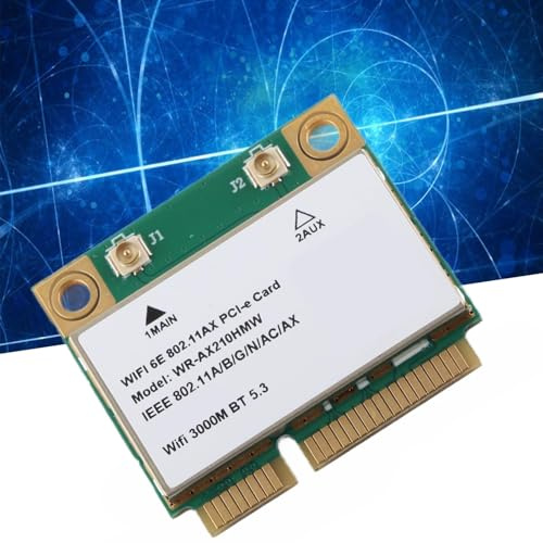 AX210HMW Wireless Karte, Triple Band PCIE WiFi Karte PCI Express Netzwerkadapter Nur für 10 64bit, WiFi Netzwerkkarte für Laptop