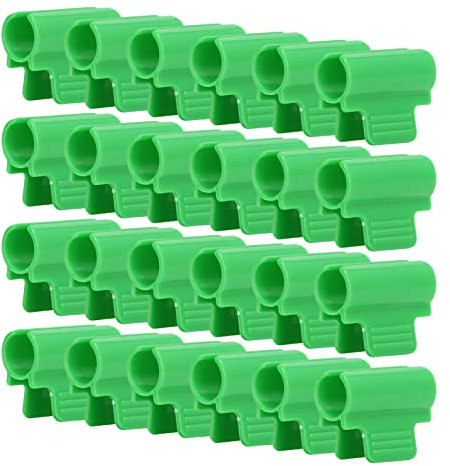 Gavigain 24 PCS Garten Clips,Garten Clips Gewächshaus Klammern Film Row Cover Netting Tunnel Hoop Clip, haben einen starken Griff, um den Schatten Tuch oder Pl Abdeckung auf Garten Hoops oder Gewächsh