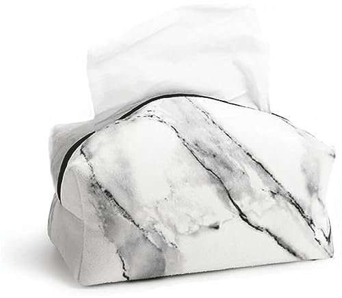 ZUMAHA Neu Taschentuch-Abdeckung, Marmormuster, Taschentuchbox, einfacher Stoff-Taschentuchhalter, Haushalts-Desktop-Taschentuch-Aufbewahrung, Taschentuch-Rack Tissue Box