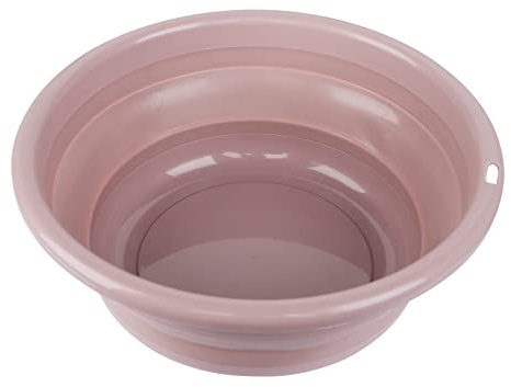 Collapsible Washbasin Folding Round Washing Up Bowl Portable Dish Tub Washing Basket Laundry Basin Space Saving Outdoor Kitchen Hanging Collapsible Tub for Travel Camping Hiking Pet Food Medium Size