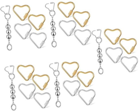 SHINEOFI 20stücke Herz Karabiner Clips Für Schlüsselanhänger -projekte Outdoor-aktivitäten Süße Tragbare Karabiner Für Camping Und Dekoration