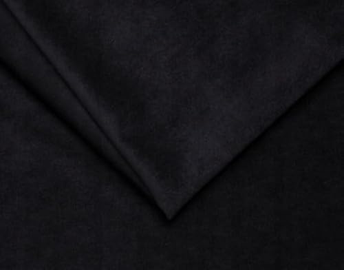 TAPHICEROS Mikrofaserstoff | Schwarz, 500cm x 140cm | Wildleder Optik Kunstleder Wildlederimitat Velvet Velour - Stretch Dehnbar Folie Autofolie Stoff für DIY Auto Box Liner Möbelfolie