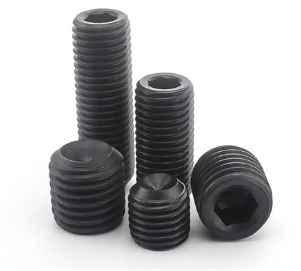 Haroar 5 Stück 1/2-13x3/8~1-1/4 BSW UNC Gewinde Grade 12.9 Innensechskant-Gewindestifte aus legiertem Stahl mit Cup Point Madenschraube(3/8)
