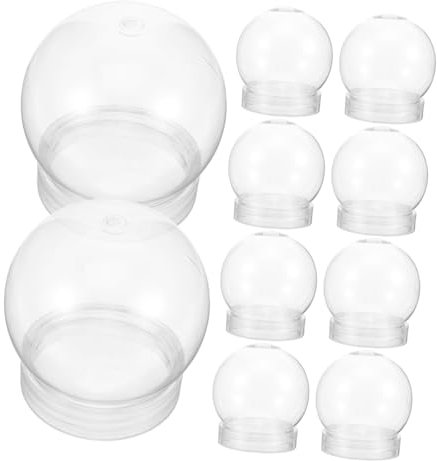 BUGUUYO 40 STK schneekugel selber Machen Kunstschnee für den Kostbare Momente Schneekugel bastel Materialien schneekugel bastelset Kinder DIY Requisiten Schneekugel-Set Plastik