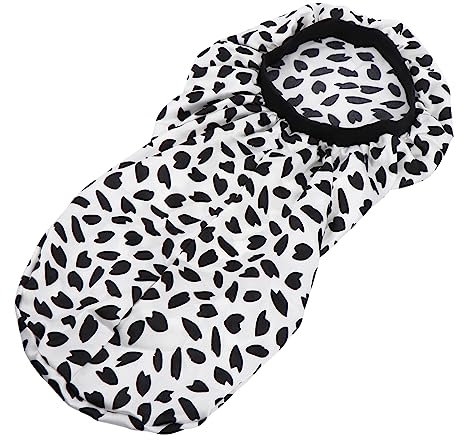Healeved Long Elastic Cap Wide Brimmed Printed Sleeping Cap for Hair Protection during Night Use
