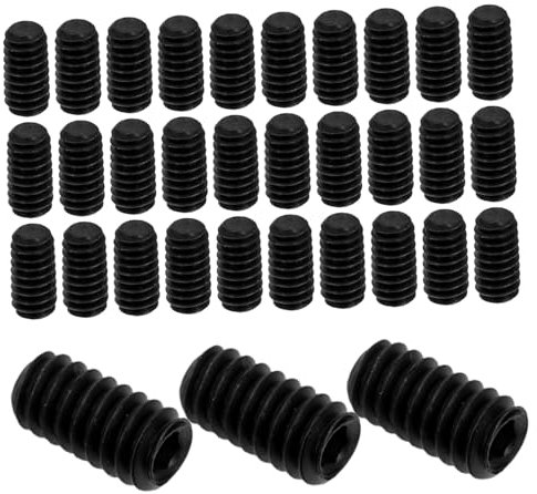 CHILDWEET 50stücke Teiliges Set -sechskant Schrauben Flachkopf Grub Schrauben Schwarzem Kohlenstoffstahl Sicherer Für Und Leuchten Vielseitig Einsetzbar