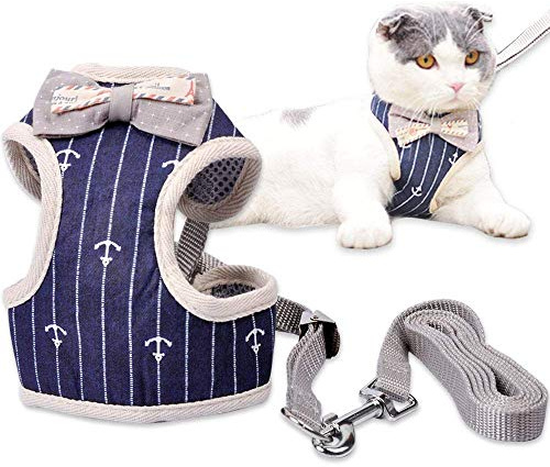 ZaKaBox Cat Harness Escape Proof Small Cat and Dog Harness Mesh Harness - Adjustable Soft Vest Harnesses for Small Medium Cats (M)