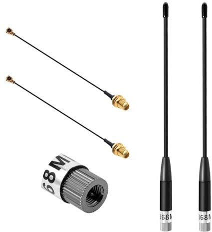 Pixelure Antena Lora de 868 MHz/10dBi para ESP32/LoRa32 V3/LoRa32u4 II, SMA Macho de 195 mm + Cable de (U.FL IPX) a SMA Hembra para Meshtastic Lora Long Range Soft Whip-Antenne (2 Unidades)