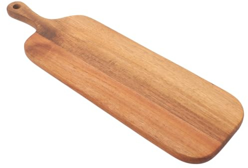 ULTECHNOVO Solid Wood Cutting Board Wooden Handle for Pizza Board Serving Platter Kitchen Counter