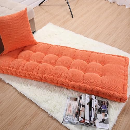 Outdoor Cushion Pad for Garden Bench - Comfortable Seat and Backrest Pillow for Hollywood Swing Pallet Cushion Seat Cushion (60 x 60cm Orange)