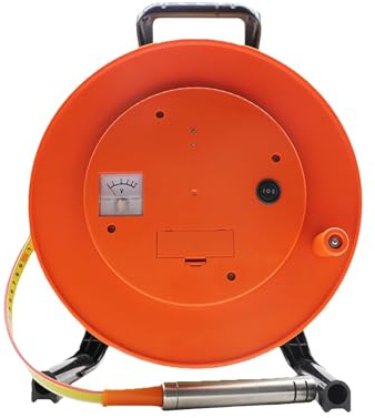Indicateur de niveau d'eau de puits profond haute précision avec sonde et ruban en acier inoxydable, affichage de crête, voyant lumineux, pour puits, forages, réservoirs et canalisations (10 m)