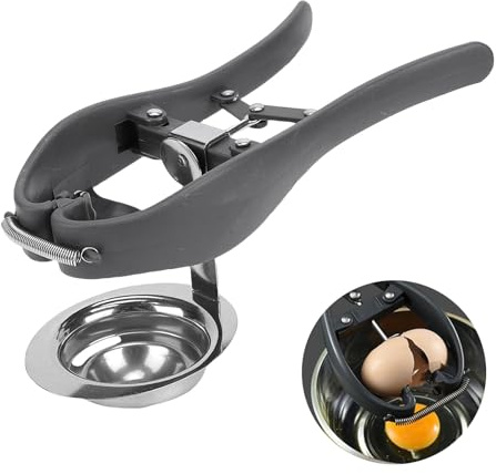 Sharainn Rompiuova e Separatore, Apriuova in Acciaio Inossidabile con Manico in ABS per Un'efficiente Rottura delle Uova e Separazione del Tuorlo, Strumento da per Uso Domestico e Al
