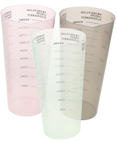CIYODO Misurino Trasparente per Detersivo e Ammorbidente da Bucato, Set da 3 Pezzi con Graduazioni Precise, Contenitore Ergonomico in Plastica per Dosaggi Accurati e Uso in