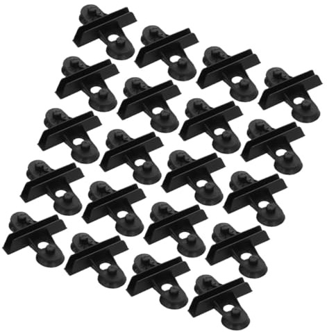HEMOTON 20pcs Black Fish Tank Partition Clips Reusable Aquarium Suction Cup Holder Clips for Breeding Divider Glass Fixing