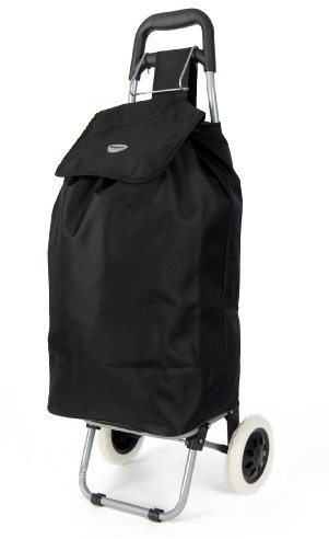 HOPPA - Carrello - Trolley portaspesa pieghevole con due ruote - (Nero)