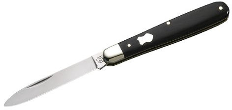 Hartkopf-Taschenmesser, 1.4034-Stahl, Ebenholz, Neusilberbacken
