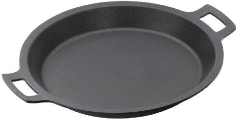 Bra efficiente – Padella per paella, con manici in silicone, in alluminio pressofuso con rivestimento antiaderente Teflon Platinum Plus, Alluminio pressofuso, Grey, 30 x 36 x 30 cm