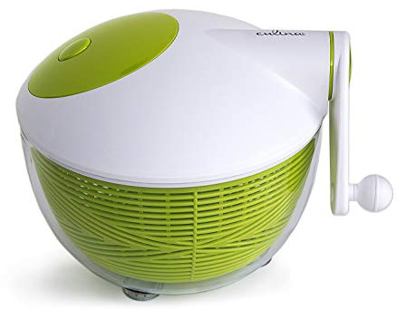 Culina Essoreuse à Salade, Saladier, Passoire pivotante 3 litres, Compact, Efficace, Construction Durable, Design Ergonomique pour Préparations Saines et Savoureuses