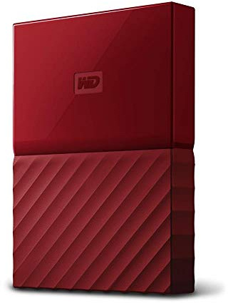 WD My Passport 2 TB Portable Hard Drive and Auto Backup Software for PC, Xbox One and PlayStation 4 - Red