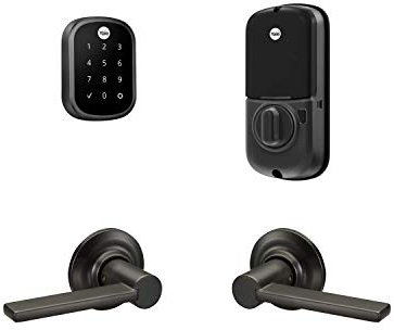 Yale Assure Lock SL Touchscreen with Z-Wave with Valdosta Lever - Works with Ring Alarm, Samsung Smartthings, Wink, ADT and More