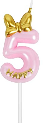 Geburtstagskerzen Rosa Mädchen große Kerzen Geburtstag Zahlen 5