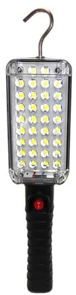 Kovalmax TORCIA 34 LED SMD LAMPADA DA LAVORO PORTATILE RICARICABILE GANCIO CALAMITA