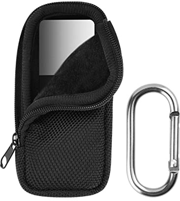 Xxerciz Heart Monitor Case for Kardiamobile Personal EKG/ 6L EKG Device, Protective Travel Case Nylon Storage Bag Cover with Soft Liner and Carabiner Clip, Black