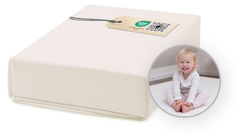 Ehrenkind® Spannbettlaken für Babybett Kinderbett | 100% Bio-Baumwolle Spannbettlaken 70x140 | Atmungsaktives Spannbetttuch (160 g/m²) | Material Oeko-TEX 100 Zertifiziert, 140x70cm Natur