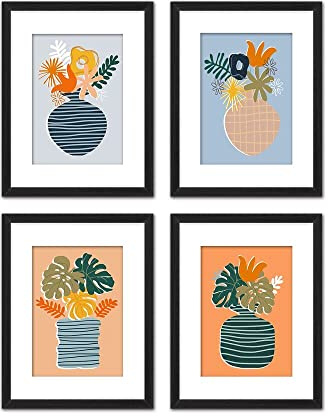 DKD Home Decor Cuadro Color Multicolor, de Madera (35 x 2,5 x 45 centímetros) (4 Unidades) S3028471 - EAN: 8424001937516