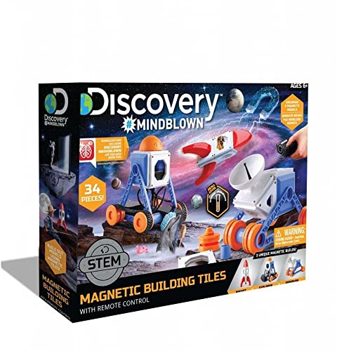 Discovery 1423005751 - RC Magnetic Building Tiles - magnetische intergalaktische Modell-Bauset mit Fernbedienung - für Kinder ab 6 Jahren