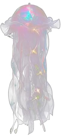 Shienfir Quallen-Laternen-Lampen-Dekoration, buntes Quallen-Nachtlicht, Hängeleuchte, Deckendekoration, Hochzeit, Ozean-Meerjungfrau-Party-Dekorationen, LED-Laternen-Dekorationen für Kinderzimmer,