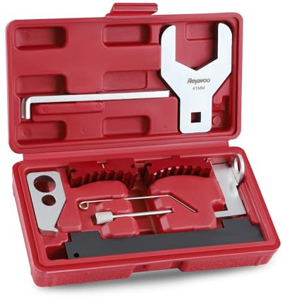 Reywoo Timing Tool Kit Compatible with Chevy Cruze Aveo Alfa Romeo Fiat 16v 1.4 1.6 1.8, Camshaft Tensioning Locking Alignment Timing Belt Tool Kit with 41mm Water Pump Wrench, EN6340 & EN6333