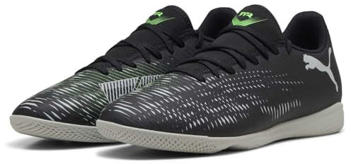 PUMA Unisex Future 8 Play IT Fussballschuh, Black Silver-Fluo Green, 41 EU