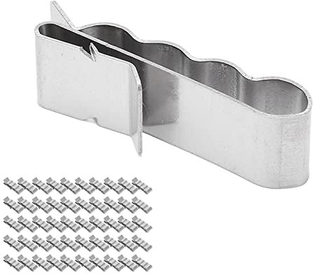 50 Stück Kabelmanagement-Clips, Kabelklemmen, 304-Edelstahl-Kabelklemme, 304-Edelstahl-4-Draht-Kabelklemme für Photovoltaik-Solarmodule, Einfach und Sicher zu Verwenden