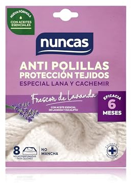 Nuncas Antipolillas - Proteccion Tejidos - Lavanda - 8 Hojas