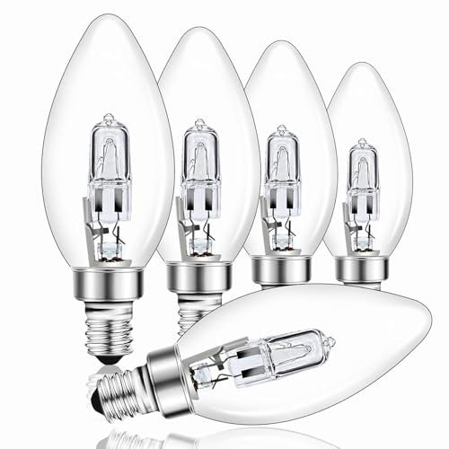 Morotty C35 E14 Ampoule Bougie 28W Dimmable, Transparentes ampoule SES Petite vis Edison,Blanc Chaud 2700K 340LM, Ampoule E14 Vintage Lampe 230V pour Lustres, Appliques, Lampes de Table, Lot de 5