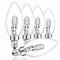 Bombilla Halógena E14 28W Regulable, 230V Bombilla de Vela 340LM Blanco Cálido 2700K, E14 Bombilla de Tornillo Edison, Transparente C35 Lámpara Halógena para Candelabros Luces de Pared, Paquete de 6