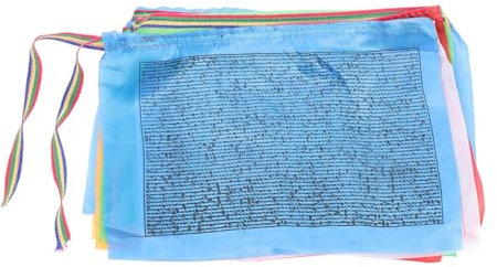 MAGICLULU 20 Stück Gebetsfahnen Tibetische Bunte Für Außenbereich Pferdesymbol Flaggen Meditation Anbetung Dekorative Gartenfahnen Buddhistisches Banner Leinwandflagge Farbe Dekorieren Wind
